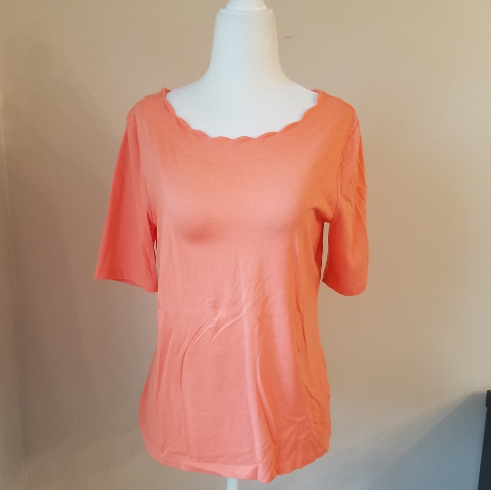 Talbots peach/orange top